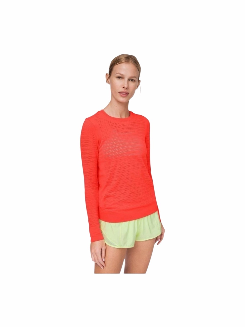lululemon athletica Breeze Mesh Squad Crewneck Long Sleeve Shirt Size 6